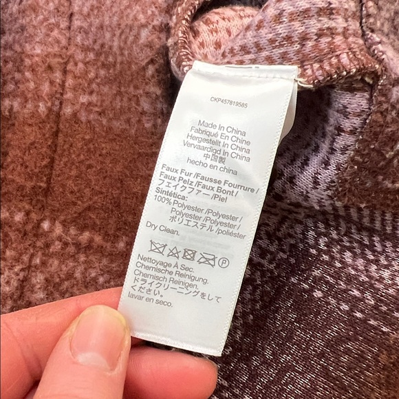 Madewell Brushed Plaid Knit Shirt Jacket in faded fig - Picture 9 of 9